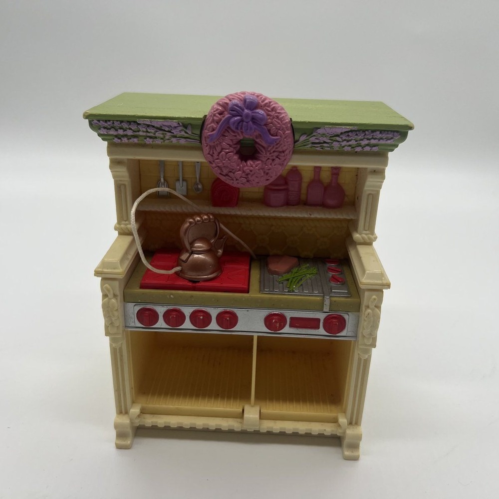 Fisher Price Loving Family Grand Dollhouse Kitchen Stove N7298 Cream Pink 2008